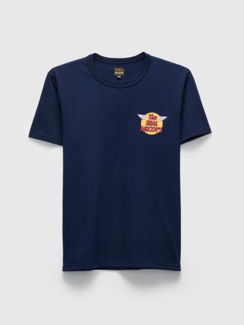 The Real McCoys Logo Tee in Navy