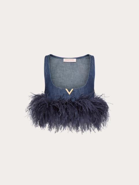 CHAMBRAY DENIM TOP