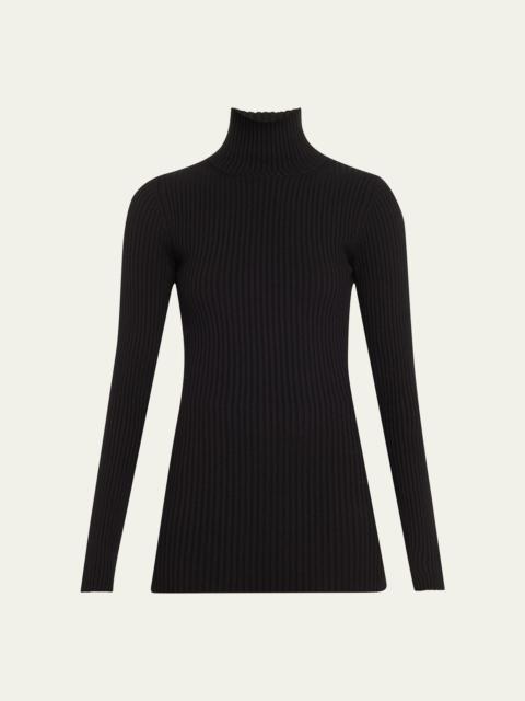 Valentino Ribbed Wool Turtleneck