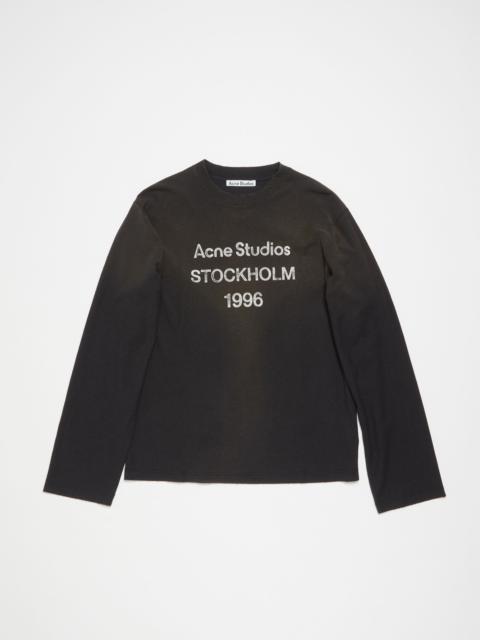 Acne Studios Logo t-shirt - Relaxed fit - Faded black