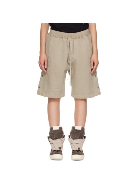Rick Owens DRKSHDW Beige Tower Pusher Shorts