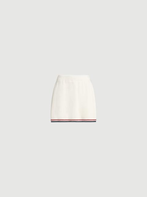 Brunello Cucinelli Cotton piqué-effect knit mini skirt