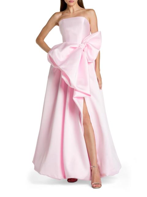 MAC DUGGAL Women's Bow-Detail Mikado Satin Gown - Ice Pink