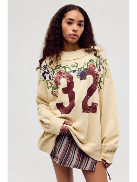 FREE PEOPLE We The Free Palm Spring Turtleneck Graphic Pullover
