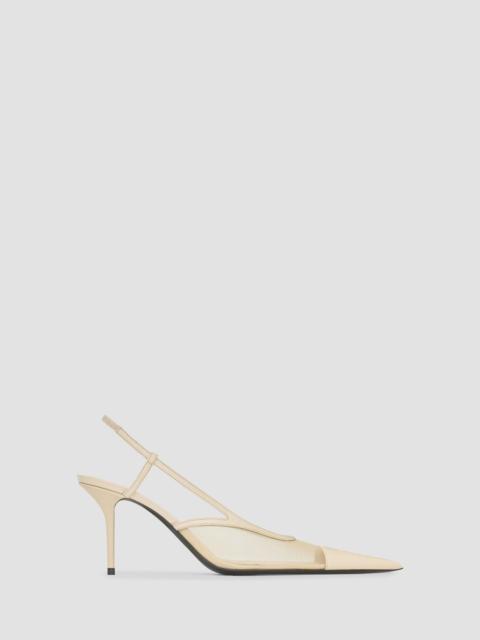 SAINT LAURENT Women's Renée Slingback Pumps in Mesh - White