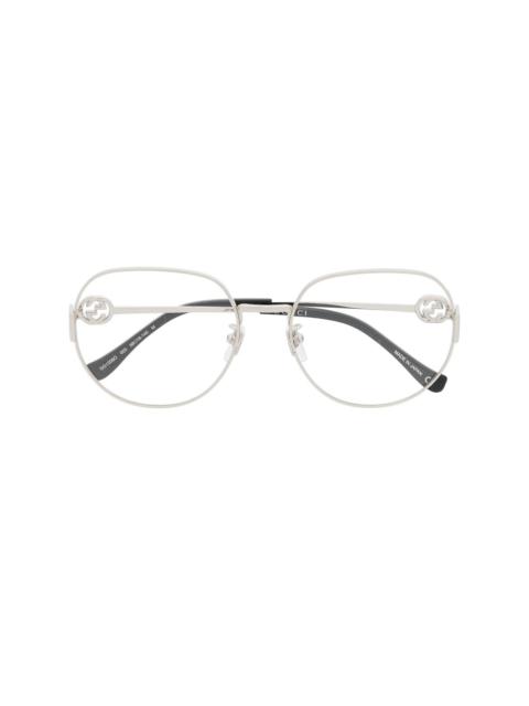 oversized round-frame glasses