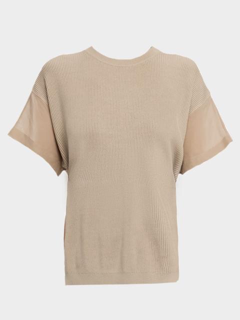 Brunello Cucinelli Cotton Rib Short-Sleeve T-Shirt
