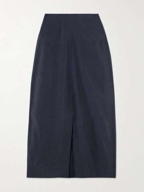Parachute silk-blend maxi skirt Charcoal