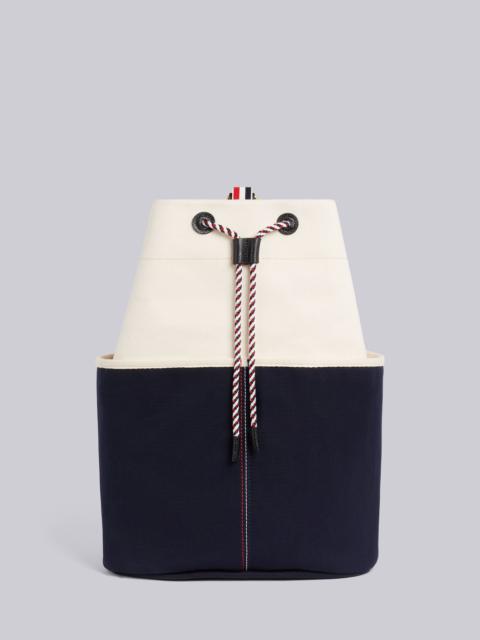 Thom Browne Off White Double Face Cotton Canvas Sailor Bag