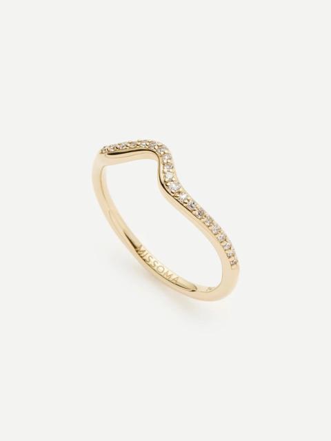 MISSOMA Molten Snow Solid Gold Diamond Stacking Ring