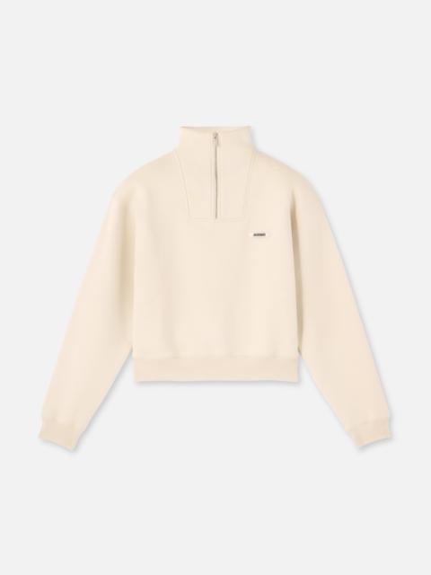 JACQUEMUS The Gros Grain zipped-rollneck sweatshirt