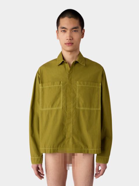 POCKET REGULAR SHIRT / olive green