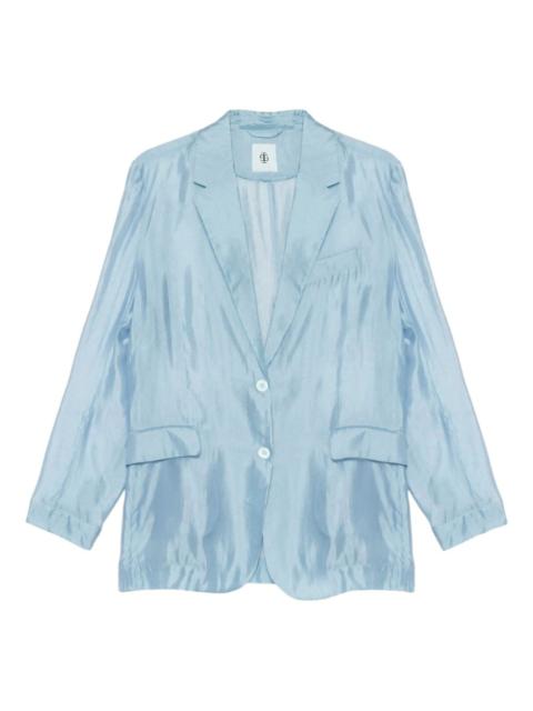 The Garment satin-finish blazer