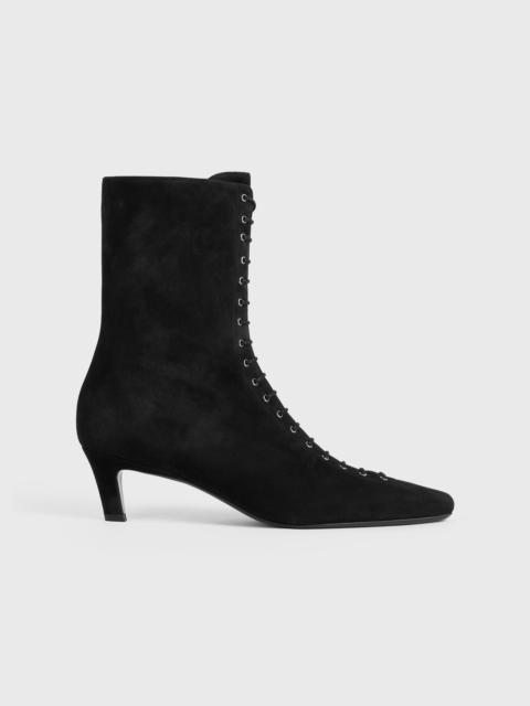 Totême Suede lace-up boots black