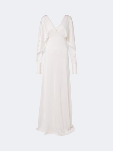 FENDI Draped caped silk gown