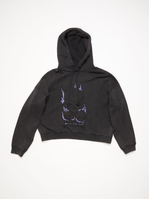 Printed hooded sweater - Faded black