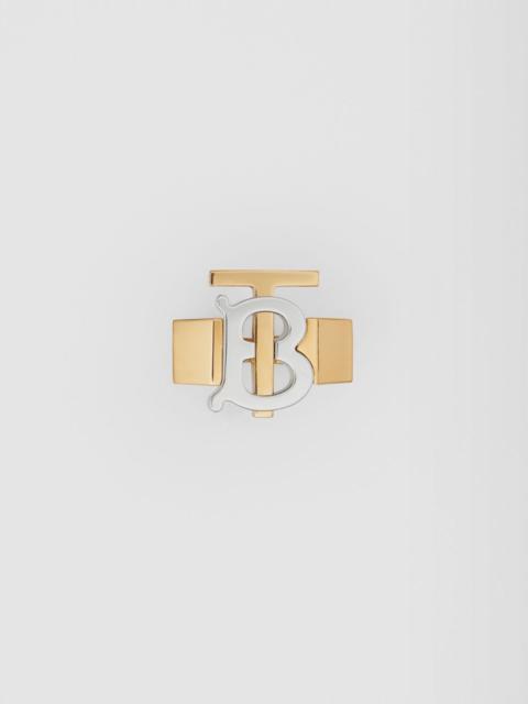 Burberry Gold and Palladium-plated Monogram Motif Ring