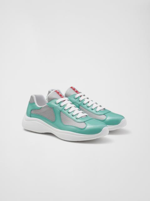 Patent leather and technical fabric Prada America's Cup sneakers