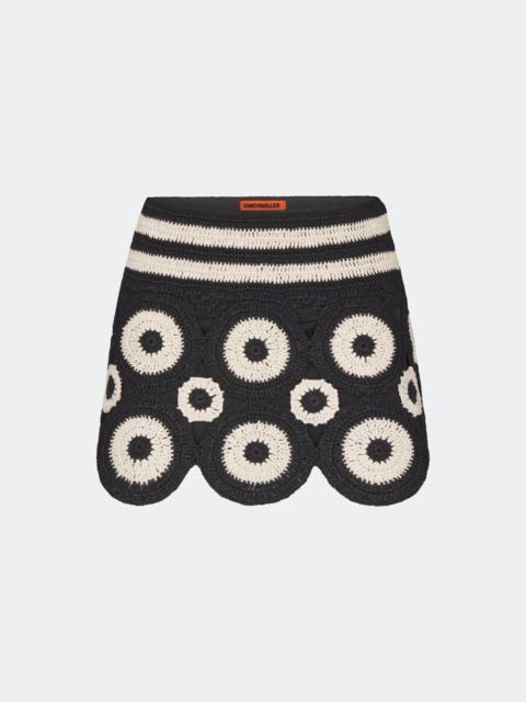 SIMONMILLER Beep Beep Mini Skirt In Cream/Black