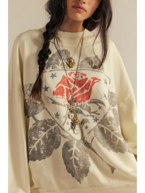 FREE PEOPLE We The Free Palm Spring Turtleneck Graphic Pullover