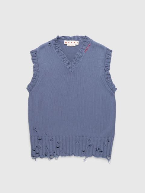 Marni Marni – Cotton V-Neck Vest Steel