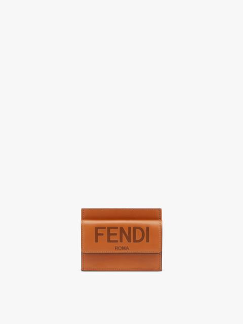FENDI Brown leather card holder