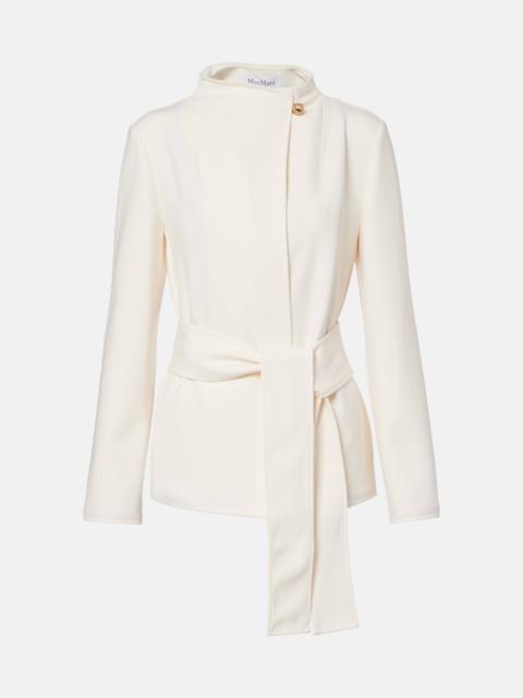 Max Mara Talamo belted jersey jacket