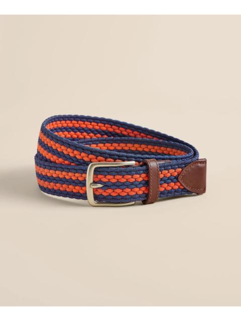 Brooks Brothers Stretch Woven Stripe Belt