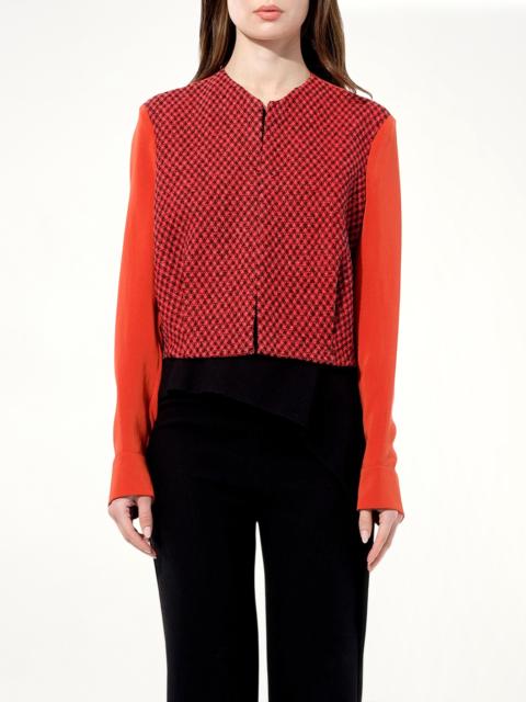 BALENCIAGA Tweed Jacket in Red/Black