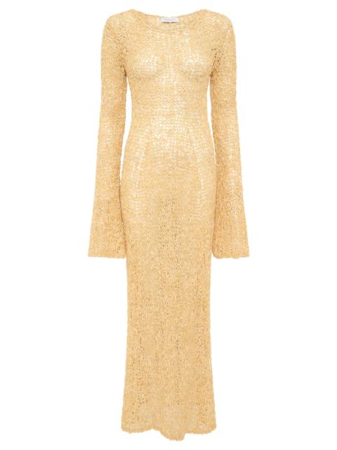GABRIELA HEARST Elinea Knit Maxi Dress in Hay Silk Cashmere Linen