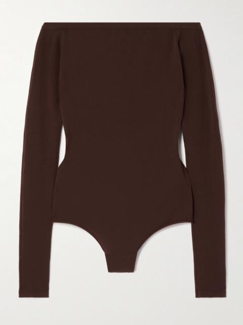 Alaïa Off-the-shoulder Stretch-jersey Bodysuit