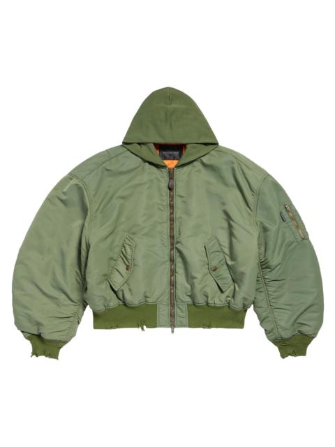 BALENCIAGA Unisex Bomber Jacket - Dark Green