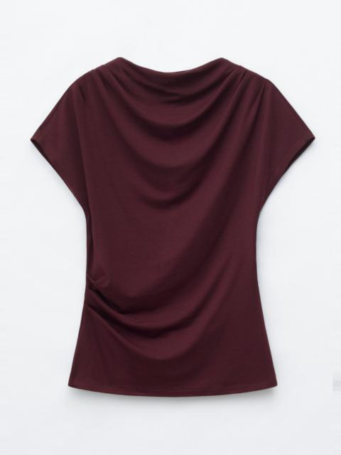 & Other Stories Draped Cowl-Neck Top