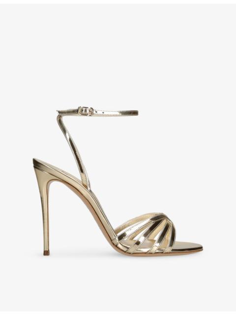 Julia 100 Patent-Leather Heeled Sandals
