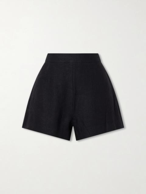 POSSE Perri Pleated Linen Shorts