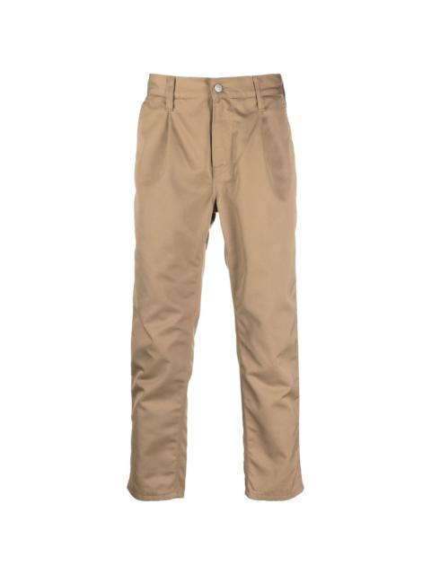 pleat-detail four-pocket chinos