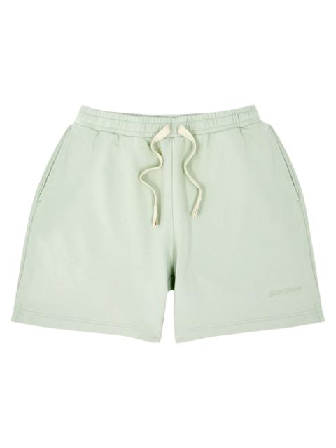 Logo-embroidered cotton shorts