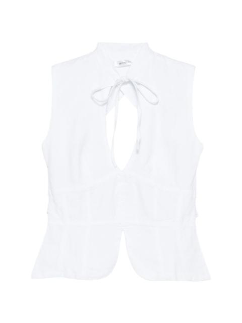 gimaguas Coco tie-front top