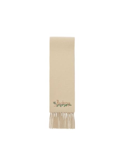 Burberry narrow brave little tree cashmere scarf
