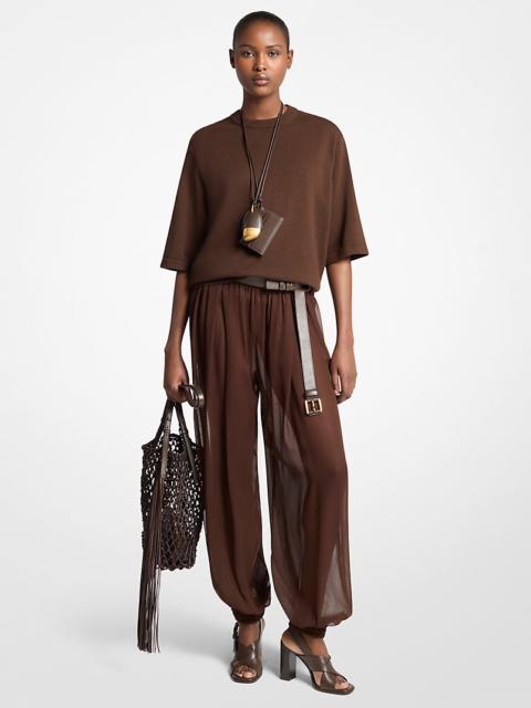 MICHAEL KORS COLLECTION Silk Voile Sarouel Pants