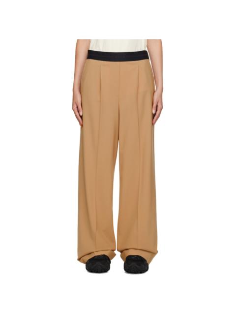 Beige Creased Trousers