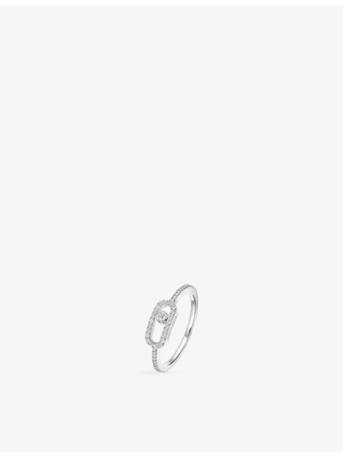 MESSIKA Move Uno 18ct white-gold and pavé diamond ring