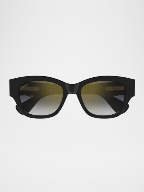 Cartier Acetate Rectangle Sunglasses