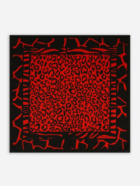 Dolce & Gabbana Leopard-print twill scarf (90 x 90)