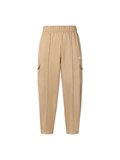 Nike (WMNS) Nike Sportswear Essentials Woven High Waist Long Pants/Trousers Yellow DD5984-200