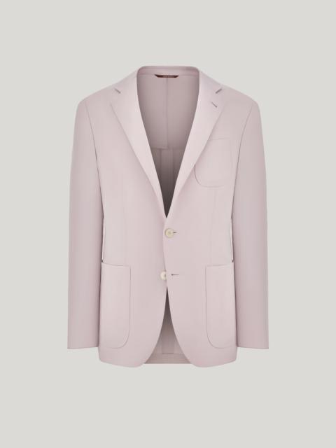 Canali PINK LINEN AND SILK SINGLE-BREASTED MODERN-FIT KEI JACKET