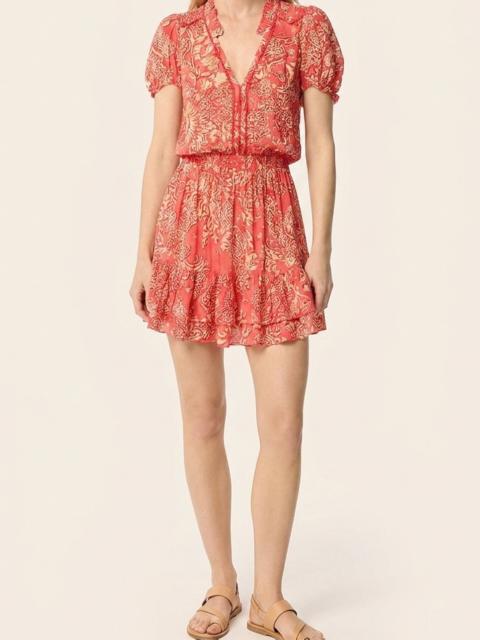 Poupette St Barth Mini Dress Bibi - Pink Oriental Foulard