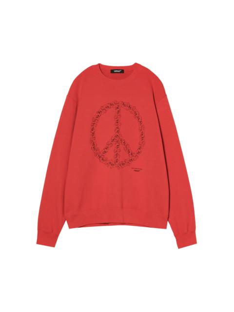 Undercover Peace Sign Sweatshirt 'Red'