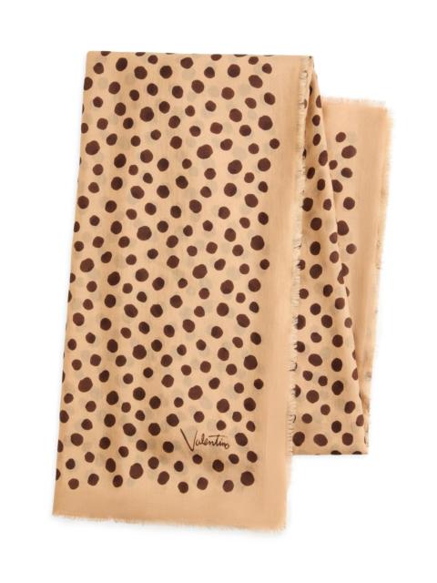 Valentino Women's Dalmatian and Extra Dot polka Dot Headband in Cotton and Silk - Beige Multi