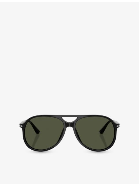 Persol PO3403S Walter Aviator-Frame Acetate Sunglasses